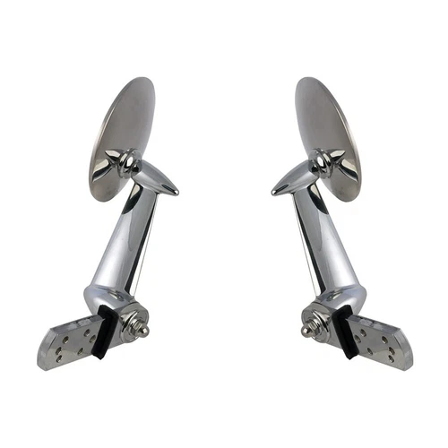 CJ Classic Trucks Exterior Chrome Mirror Kit F-100 1953-1966 w/ Ford Script Logo