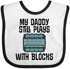 Inktastic Auto Mechanic Daddy Still Plays With Blocks Baby Bib Automotive Race