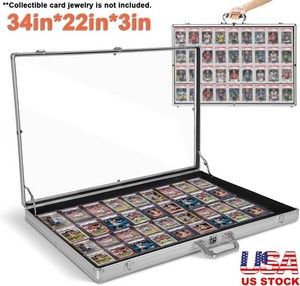 glass display cases for selling cards and money exchange Amazon.com: Sports Card Display Case Trade Show Display Case for TCG  Pokemon Trading Cards and Jewelry Table Top Display Hold Upto 52 Slabs Made  of Aluminum Acrylic Glass Anti Theft Lock Portable main image 1