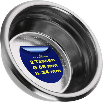 Kaffeefilter Edelstahl 2 Tasse in der Größe Ø 68 mm h-24 mm - für Gaggia - Passe
