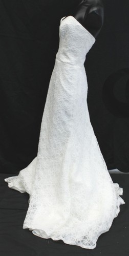 Mori Lee Women's Strapless Sweetheart Lace Wedding Gown CL8 Ivory Size US:18 - Picture 3 of 8