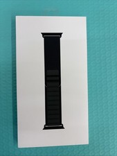 Genuine Apple Watch Band Alpine Loop 49mm Dark Green - M Black Titanium Finish