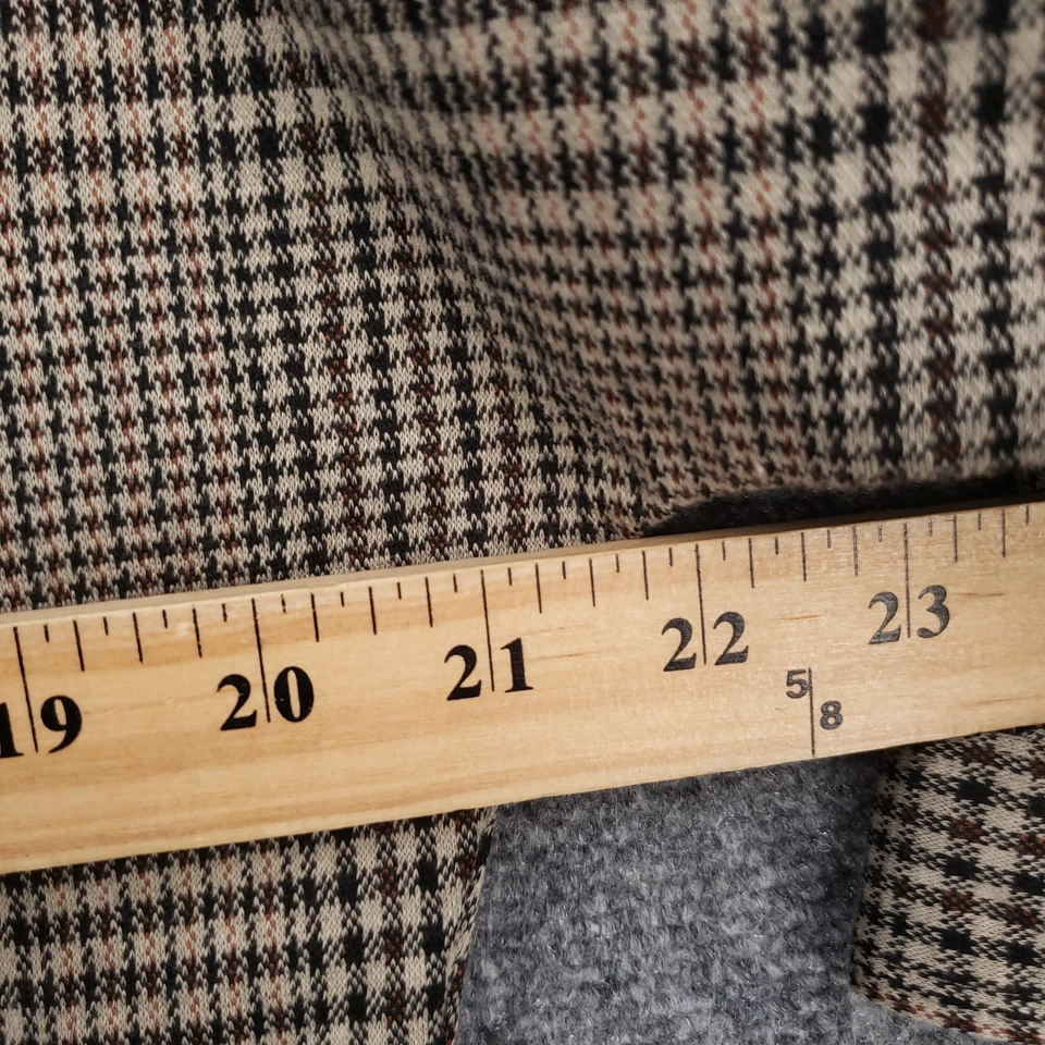 NEW Max Studio Dress Womens L Large Brown Houndstooth 3/4 Sleeve Shift Stretch - Image 4 of 4