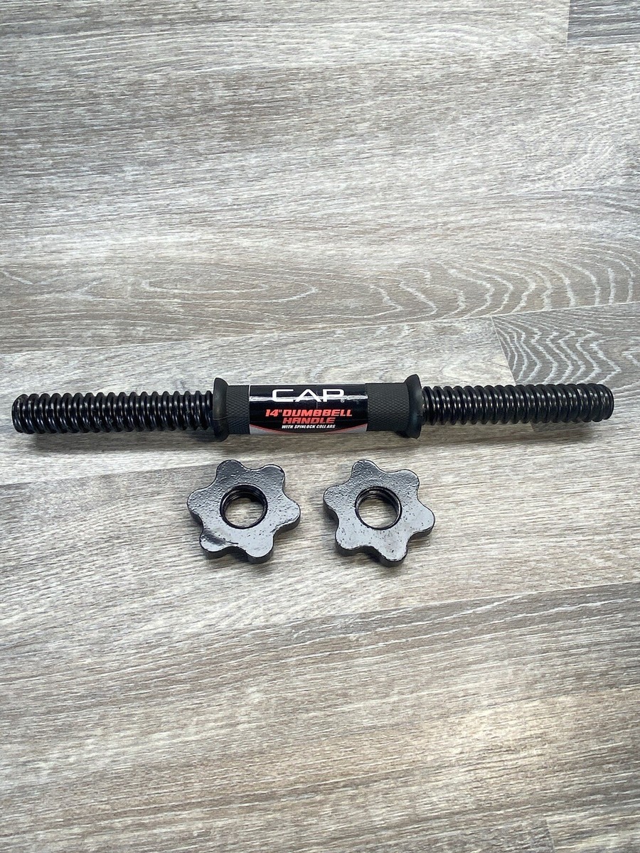 CAP SDA-14TRB-3 14 inch Dumbbell Handle with Spinlock Collars for