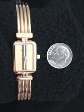 Wristwatch, Lady's Michel Herbelin Gold-Plate 1 Jewel Quartz NOS 1980s France