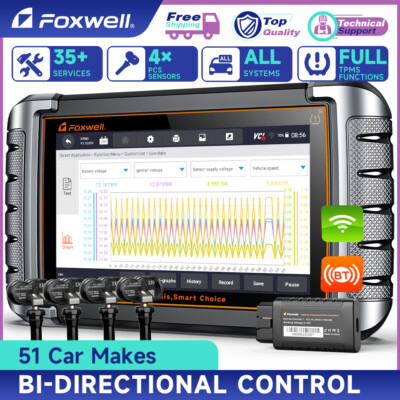 FOXWELL NT809 TS Full System Car OBD2 Diagnostic TPMS pro*grammer Tool Scanner