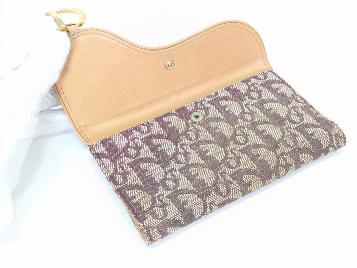 Dior Saddle Trotter Wallet Purse Canvas beige | eBay