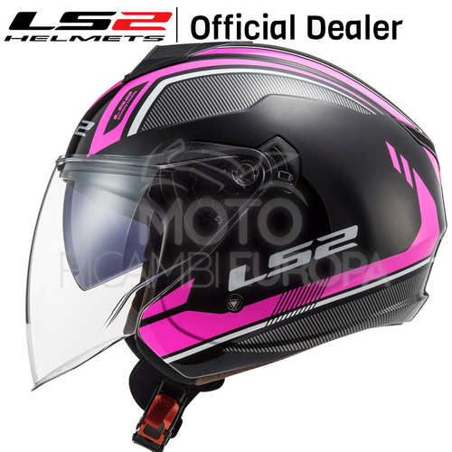 CASCO JET LS2 OF573 TWISTER II FLIX BLACK VIOLET DOPPIA VISIERA OMOLOGATO |  eBay