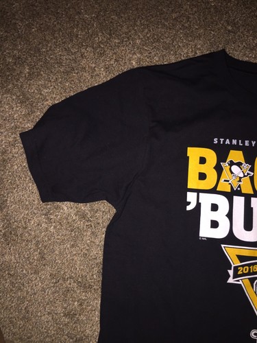 T-SHIRT Reebok BACK IN BURG Pittsburgh Penguins 2016 2017 Stanley Cup Taglia M NHL - Foto 2 di 11
