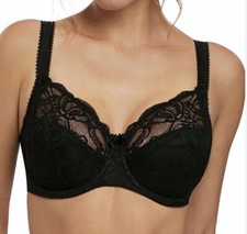 Fantasie Jacqueline Bra 30GG Black Lace Underwired Side Support Full Cup 9401