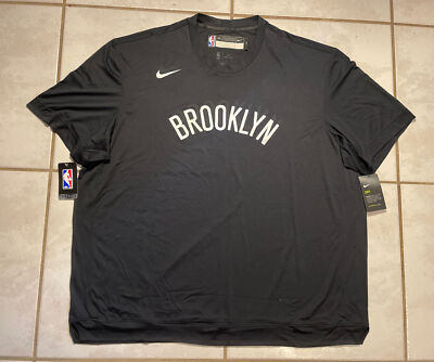 Nike Brooklyn Nets City Edition Dri-fit Practice Black Shirt Size