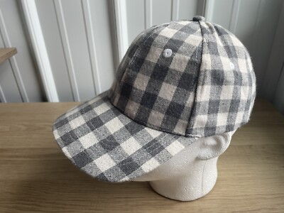 New Cocus Pocus Hat Buffalo Check Gray & Cream Strap Back  display picture 2