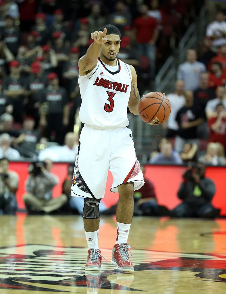 2012-13 Louisville Cardinals Adidas NCAA Champ Authentic Jersey Game Shorts