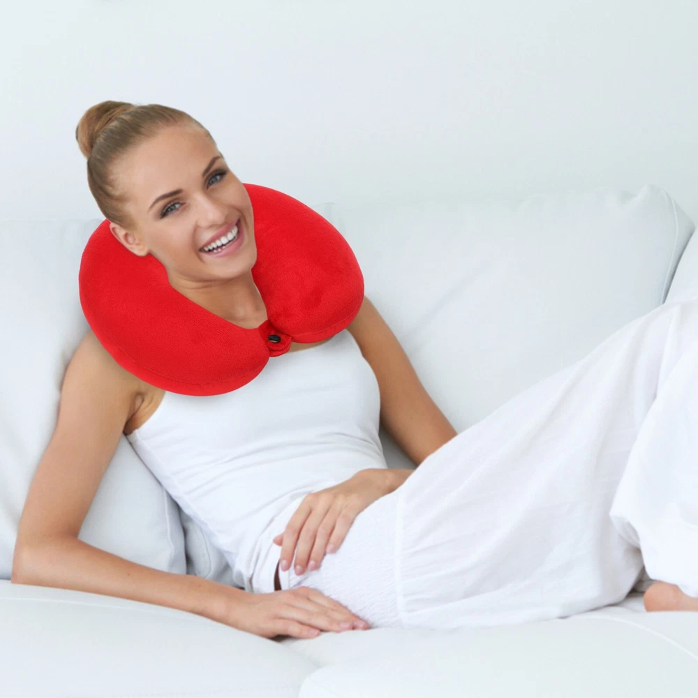 Memory Foam Travel Pillow for Neck Support in Car Home or Office