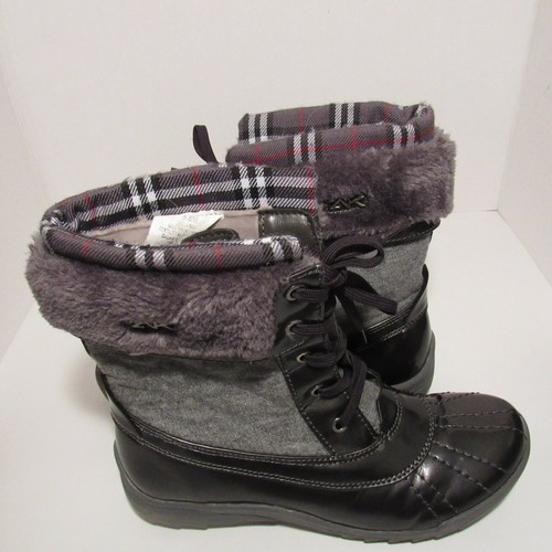 Anne Klein Sport Women Gray Ankle Winter Snow Boots, Waterproof, Sz 6.5 - Picture 4 of 12