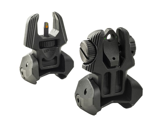 MEPROLIGHT FRBS - Flip Backup Sights 2 Dot Rear  Orange Hyper Bright Front