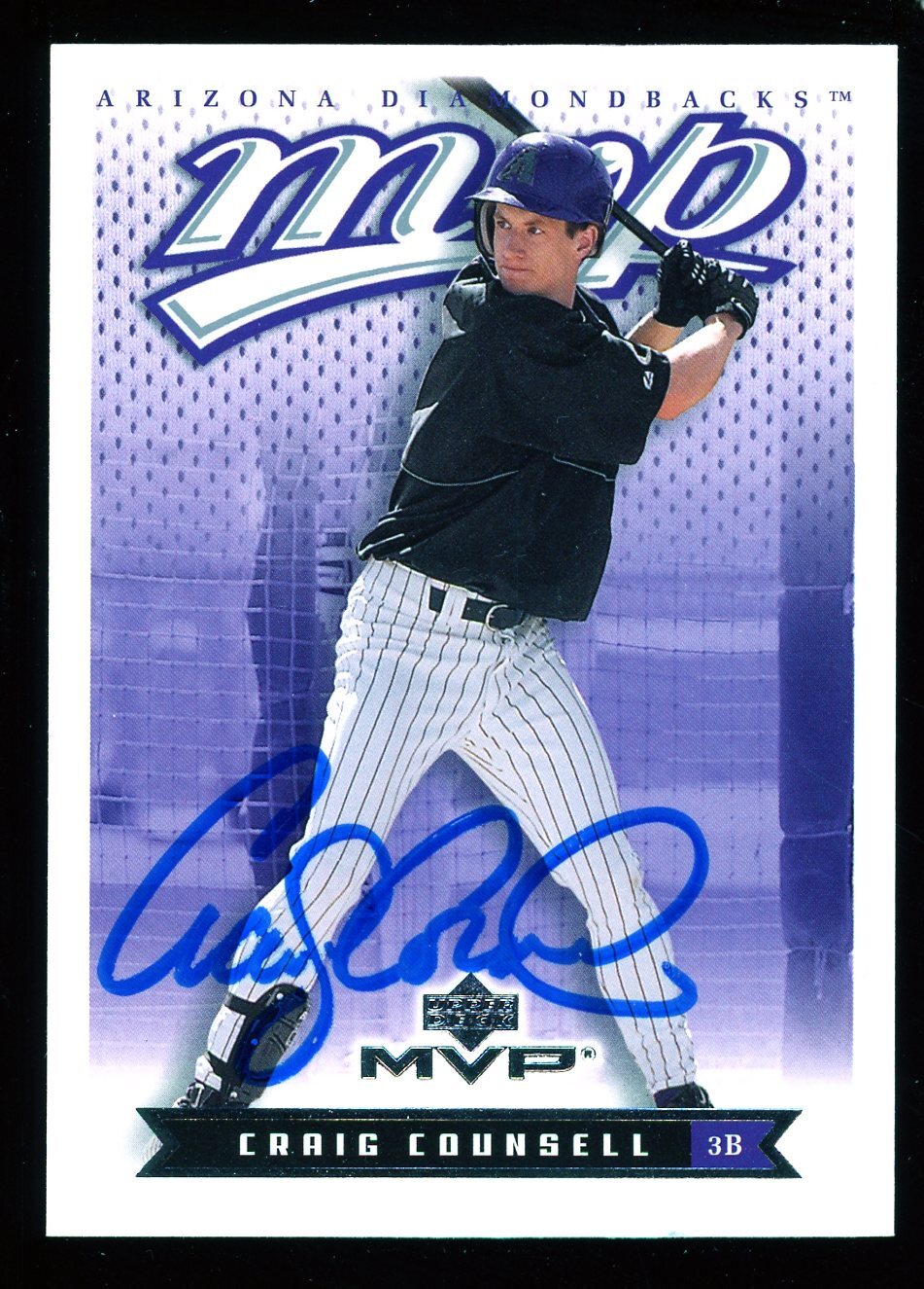 2003 Upper Deck CRAIG COUNSELL Signed Card autograph AUTO DBACKS ...