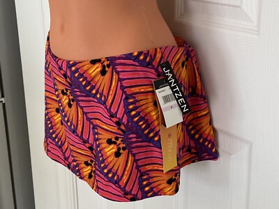 Jantzen 10 Multi Hipster Skirted Bikini Bottom NWT