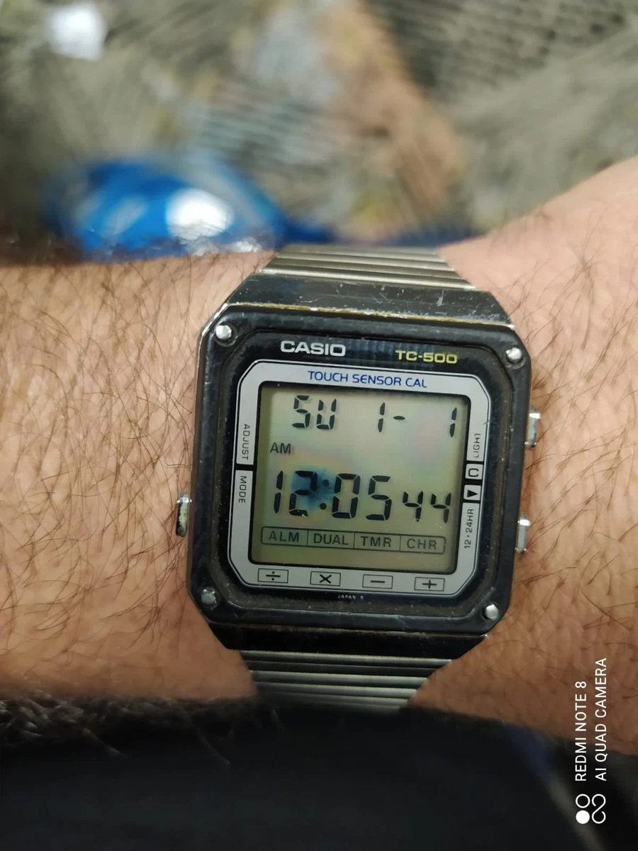 Vintage Casio TC-500 Touch Sensor Calculator mod 119 Movement Work Need Service