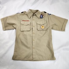Youth Large Boy Scout of America BSA Official Uniform Shirt rank 753 Patch