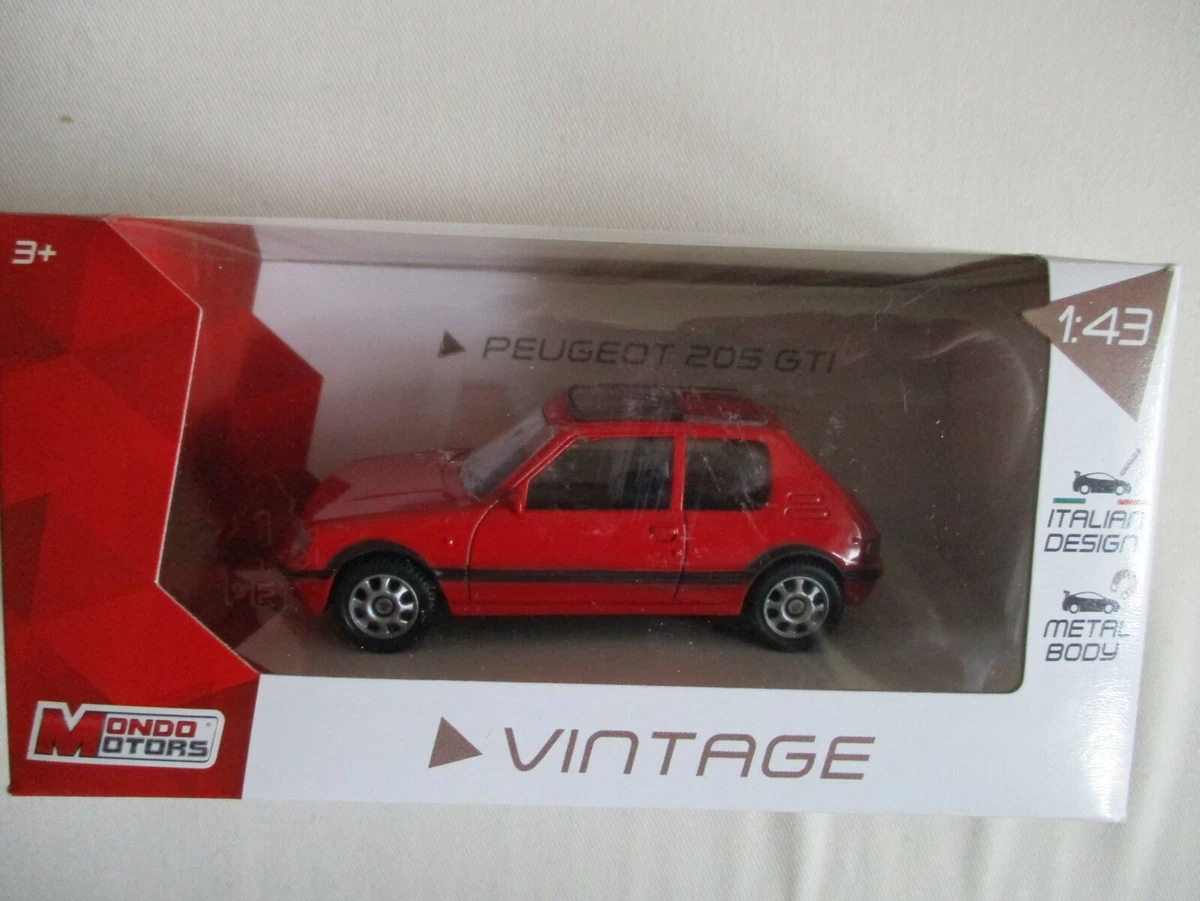 MINIATURE PEUGEOT 205 GTI RED 1/43° MONDE MOTORS NIB