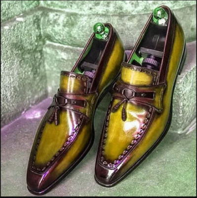 Echtleder Schlupfschuh nach Maß Handarbeit, Schuh