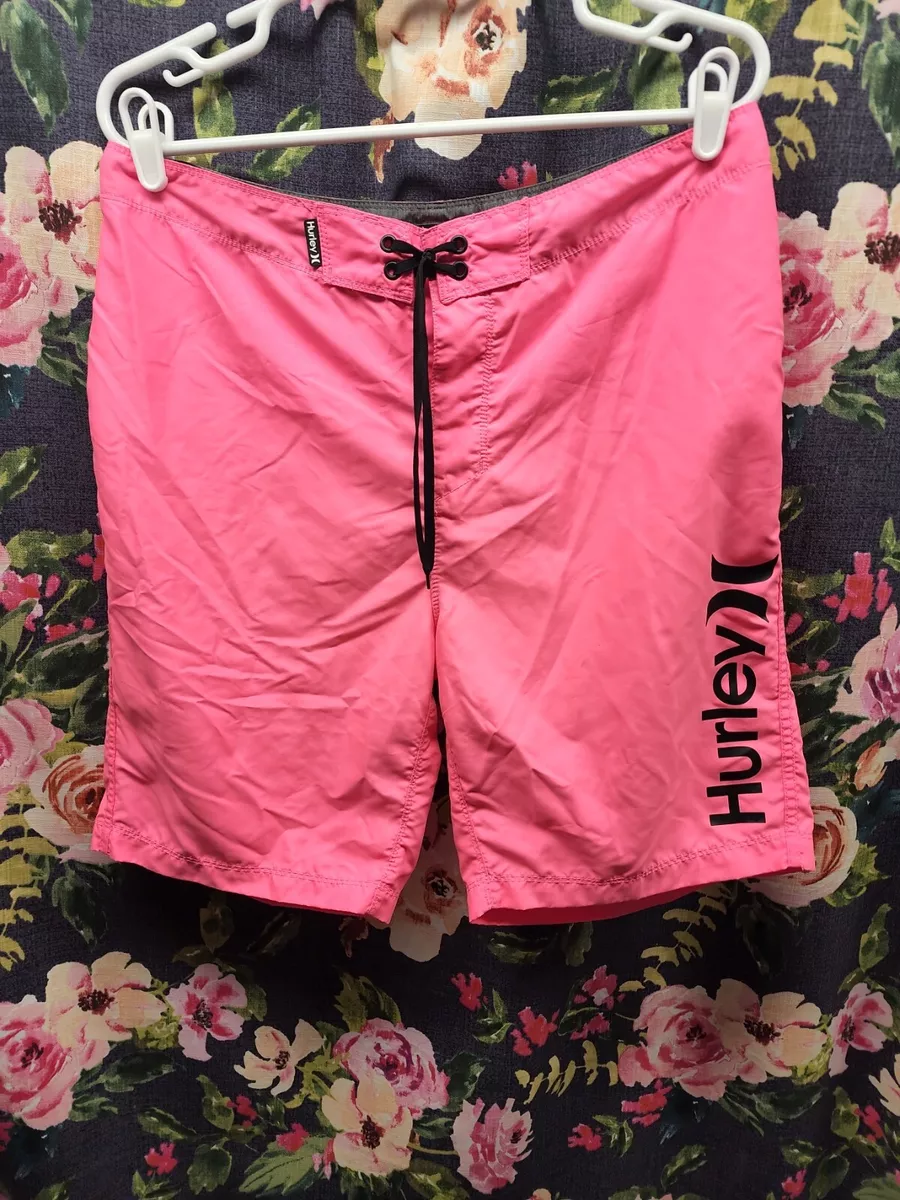 Hurley hot pink board shorts clearance