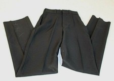 NWT Size 4 Black Dress Pants Flat Front Not Hemmed Work Office Uniform Pants