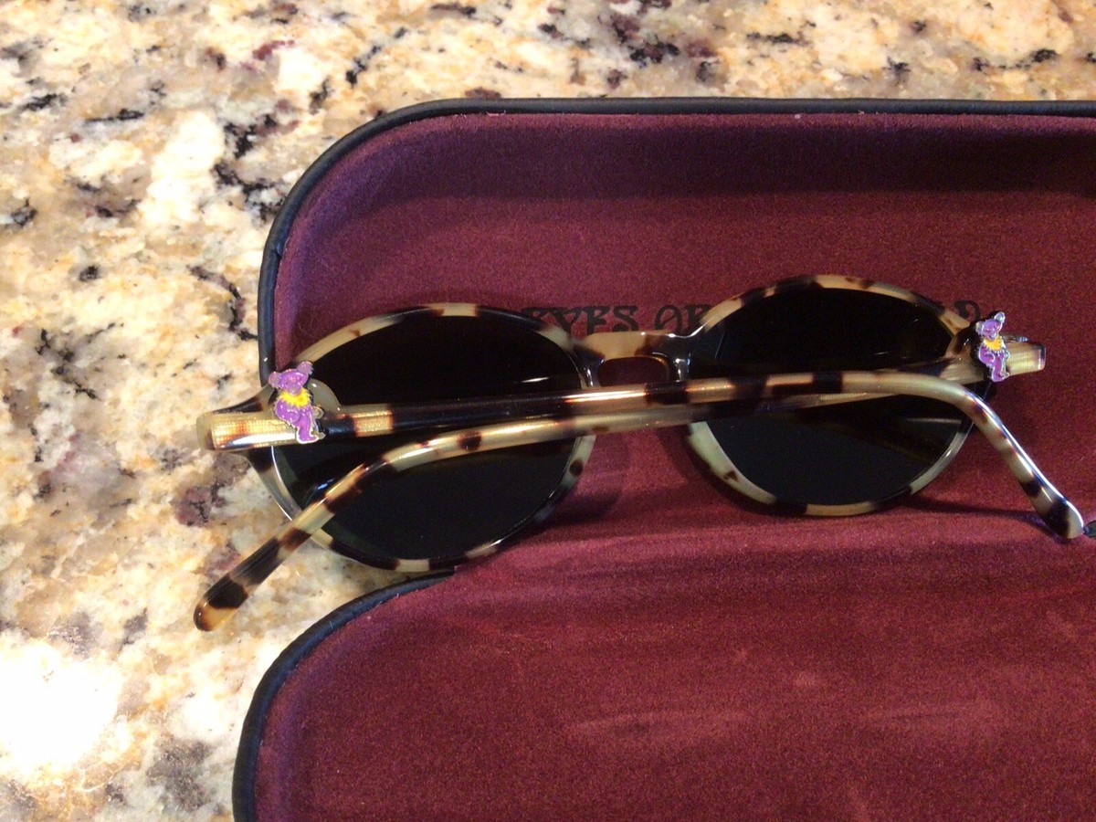 Grateful Dead Eyes Of The World Sunglasses China Cat Shell With Case Tortoise Off White Cincinnati 53 - Tortoise Shell Acetate Made in  main image 3