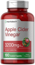 Apple Cider Vinegar 3200mg 180 Caplets Vegetarian, Non-GMO by Horbaach
