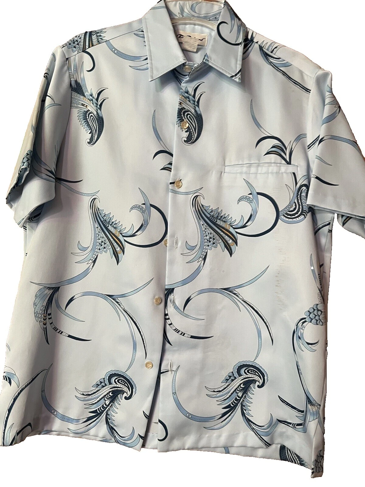 Richards poliéster Hawaiian Informal Con Botones camisas para hombres
