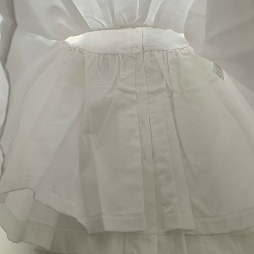 Vestido Frilo Babydoll Niñas Talla 3M Blanco Plisado Mejor Algodón Gris Cinta - Imagen 6 de 8
