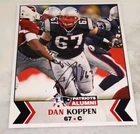 NEW ENGLAND PATRIOTS Dan Koppen 8.5 X 11 Signed Football Player