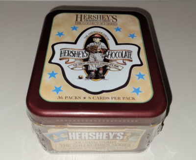1995 HERSHEYS CHOCOLATE Trading Card SEALED COLLECTOR TIN 36 WAX PACKS Candy Bar