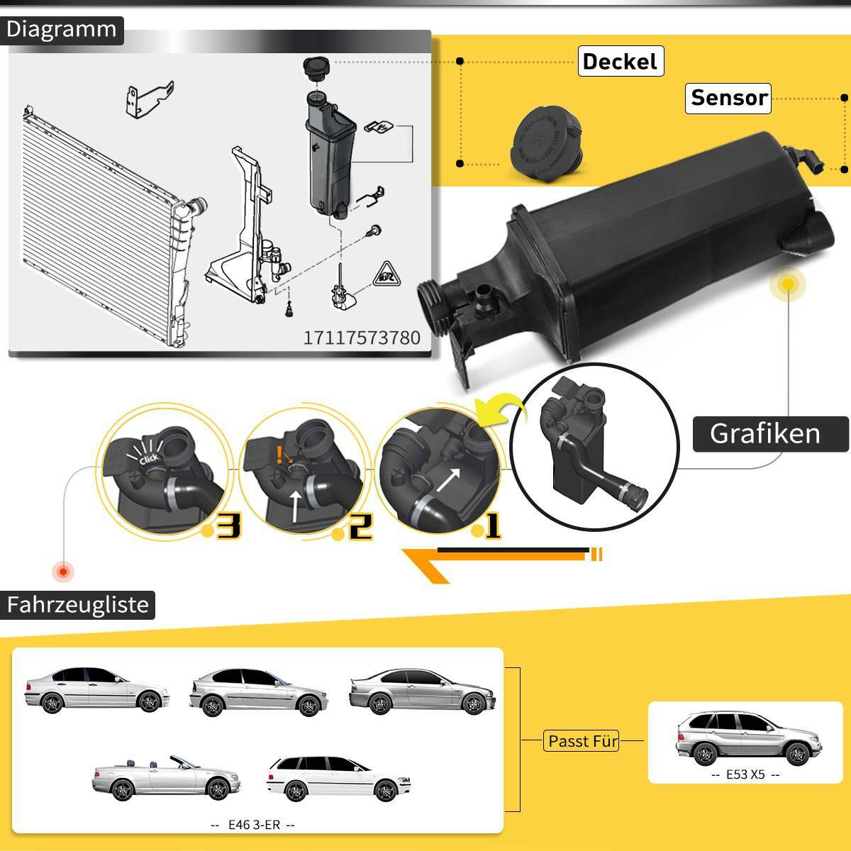 MAHLE CRT 170 000S Ausgleichsbehälter - Kühlmittelbehälter Für BMW 3er E92