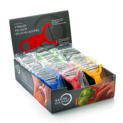Mercer Culinary M33075 4'' Assorted Colors Y-Peeler w/ High Carbon Steel Blade
