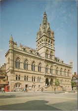 The Town Hall Chester Chrome 4x6 Exterior Red Bus Cheshire Postcard
