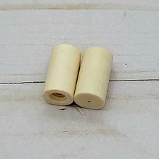 (2) IVORINE 3  - 1.00 inch Capped & Threaded Pool Cue Ferrule - Cue Repair