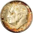 1952-S Roosevelt Dime - Attractive Toning - Great Luster - GEM BU!