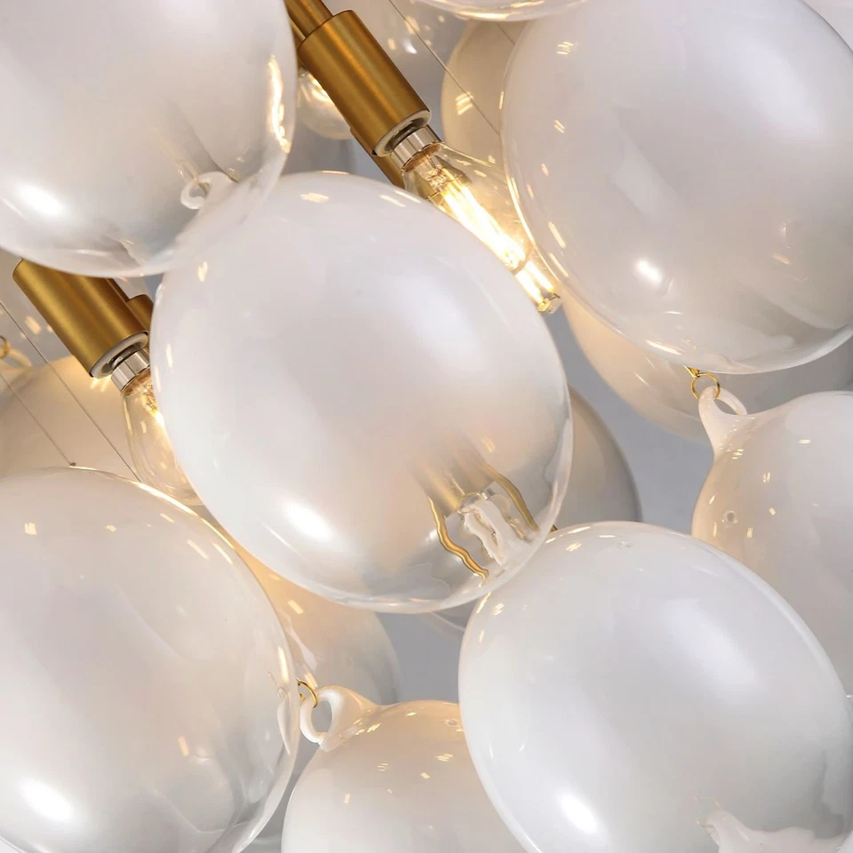 Lámpara de araña Artcraft Lighting AC11999 Globo 25" W - latón/iridiscente Foto 2 de 4