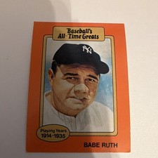 Hygrade 1987 Base Set Babe Ruth Orange Border Red Back New York Yankees MLB Card