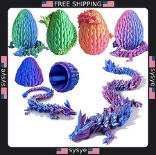 12" 3D Printed Dragon Egg - Mystery Fidget Toy  Home Decor Laser Purple 