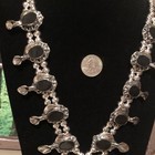Native Jeweler Genuine polished BLACK ONYX Squash Blossom Necklace — photo 4