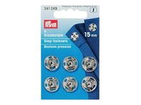 Prym 341249 AnnäH-DruckknöPfe Messing Ø 15Mm Silberfarbig - 6 StüCk