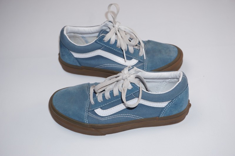 VANS Old Skool Suede PS Unisex kids youth shoes Size 3 Blue