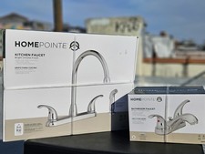HomePointe Kitchen  Bathroom Faucet   Bright Chrome Finish