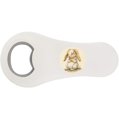 Flaschenöffner Kühlschrankmagnet ''Hase Kaninchen sitzend im Schlaf'' (BO00092167)
