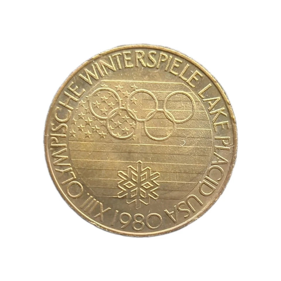 Olympische Winterspiele Lake Placid 1980 USA Bronze Medaille/Token Olympia - Bild 1 von 2