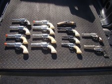 Lot of 14 Cap Gun Replicas w/ Permanent Orange Plugs See Photos for Content