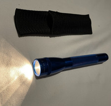 Mini Maglite AA Flashlight Dark Blue 6” Mag Instruments California Vintage